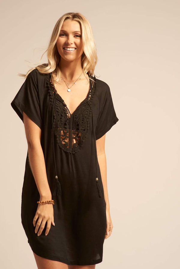 Koy Resort Paradise  CROCHET PATCH DRESS